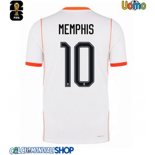 Maglie da calcio Paesi Bassi Memphis Depay #10 Seconda Maglia Mondiali 2026  Manica Corta
